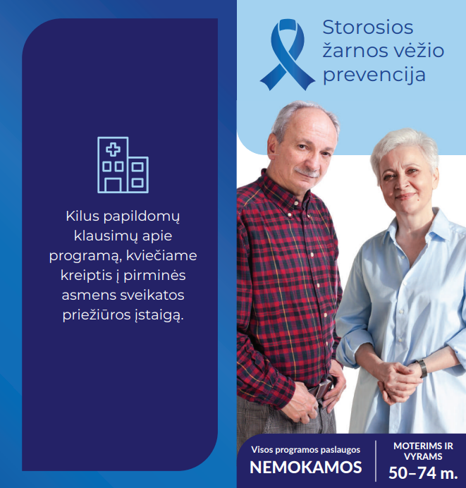 Storosios žarnos vėžio prevencijos lankstinukas